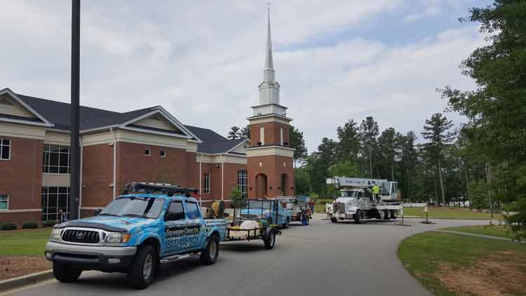 We Squeege Clean Really, Really, Really Tall Steeples too.